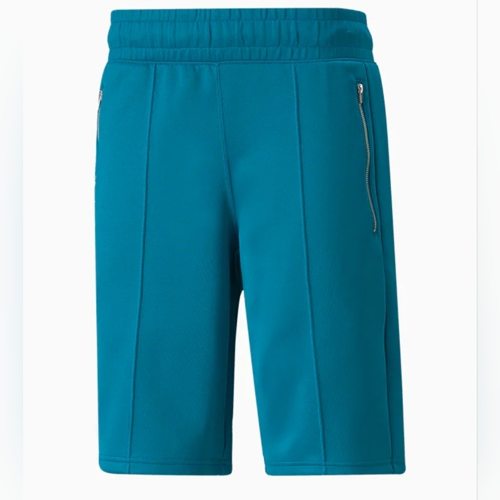 PUMA X TMC Hustle Way Bermuda Shorts Womwn NWT Teal Blue 092025